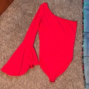 Flair sleeve bodysuit